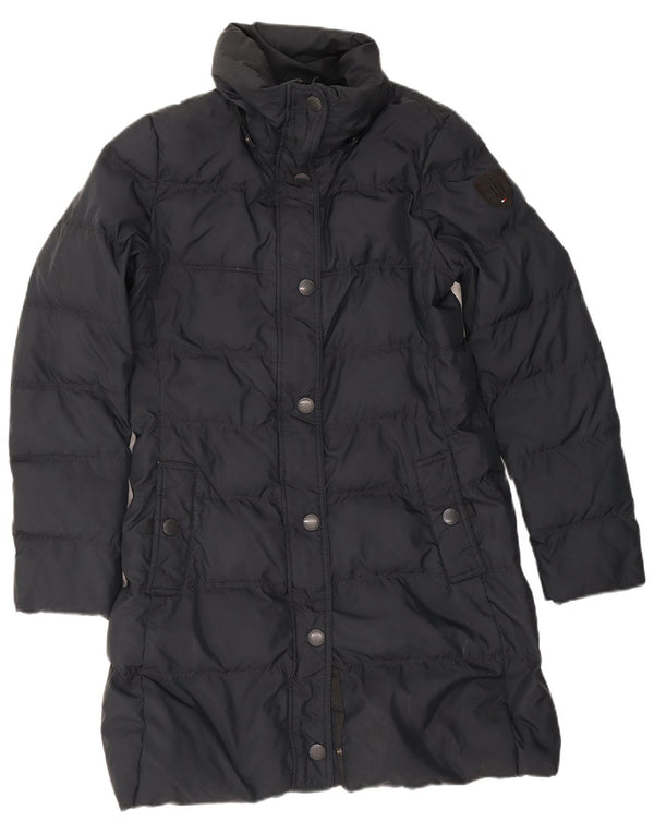 Tommy Hilfiger Womens Padded Coat UK 14 Medium Navy Blue Polyester