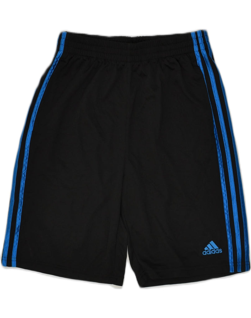 ADIDAS Boys Sport Shorts 15-16 Years XL Black Polyester | Vintage Adidas | Thrift | Second-Hand Adidas | Used Clothing | Messina Hembry 