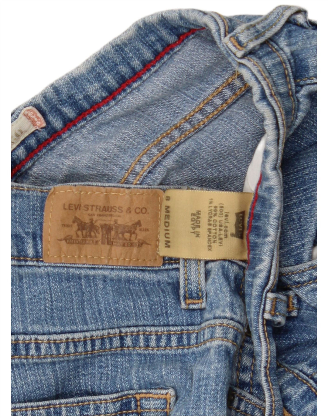 Levi's Womens 550 Straight Jeans US 8 Medium W30 L31 Blue Cotton
