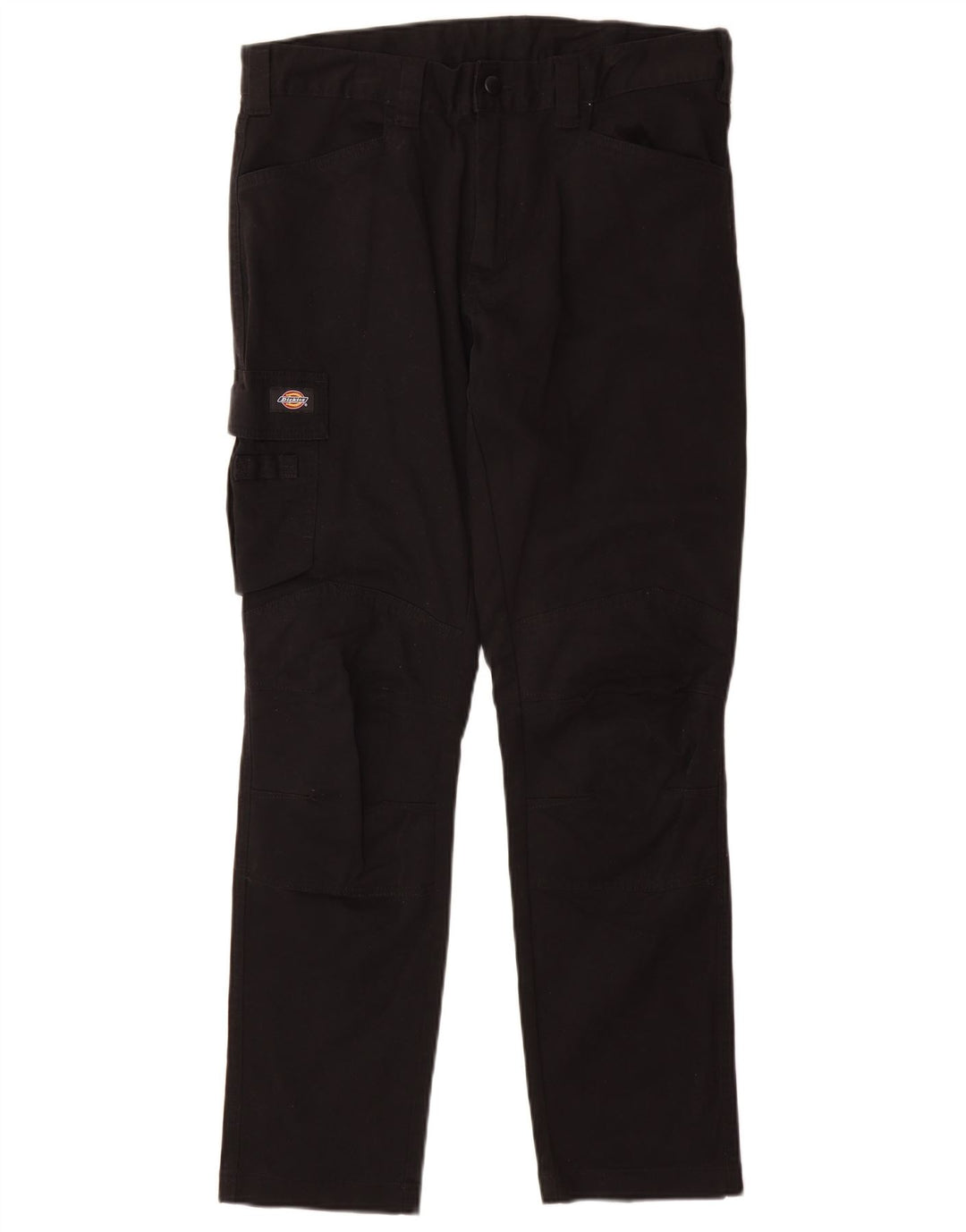 Dickies Mens Straight Cargo Trousers W34 L32 Black Cotton