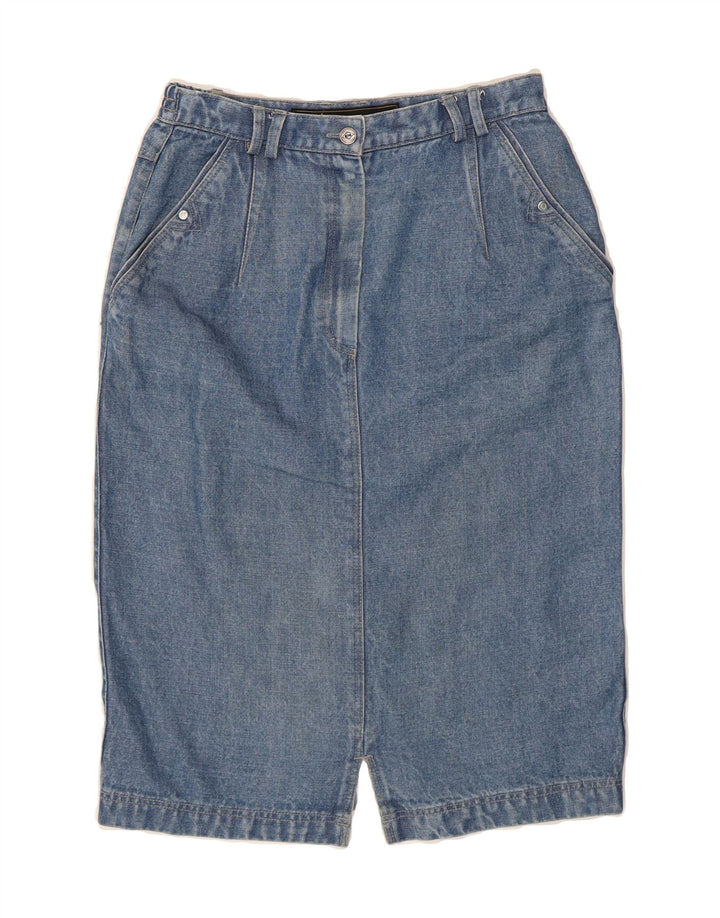 LA STRADA Womens by Sievers Denim Skirt EU 38 Medium W28 Blue Tencel Vintage La Strada and Second-Hand La Strada from Messina Hembry 