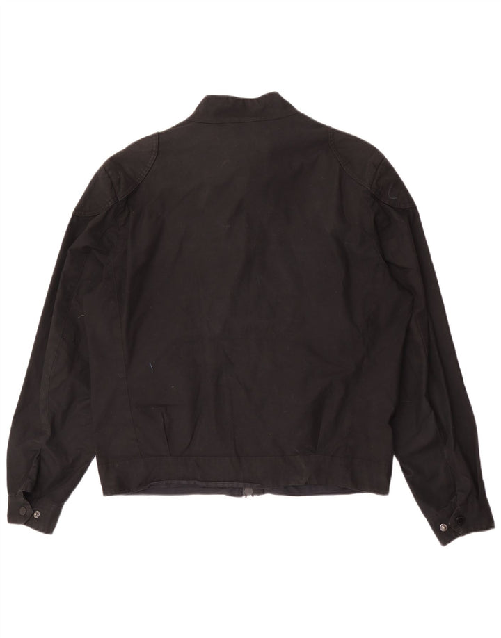 Barbour Mens Waxed Cotton Jacket UK 38 Medium Black Cotton