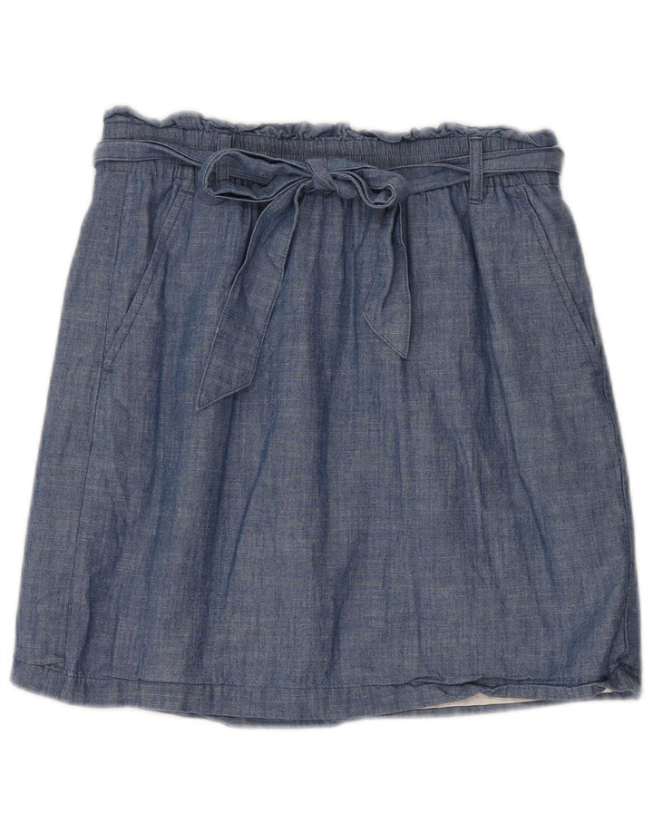 J. Crew Womens A-Line Skirt Small W30  Blue Cotton