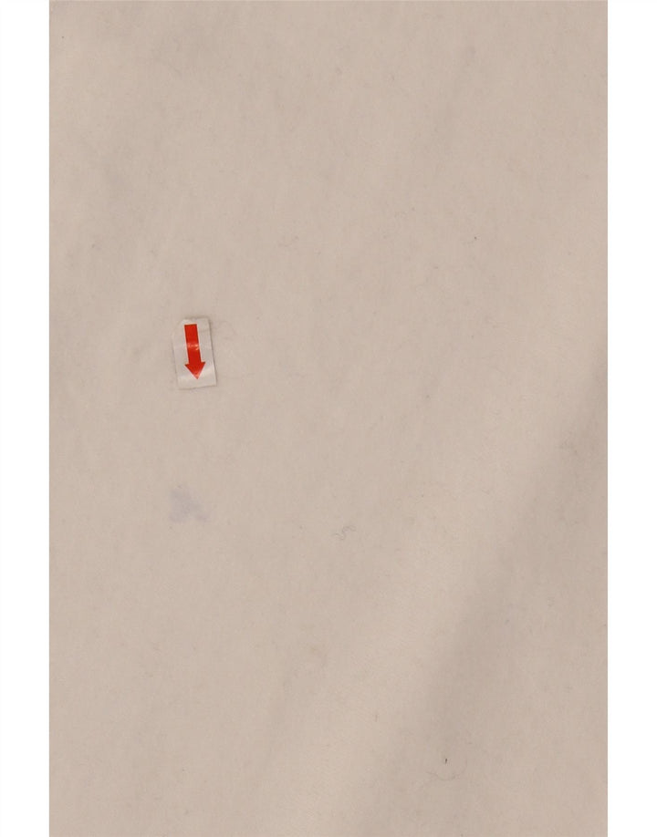 CREW CLOTHING Mens Graphic Rugby Polo Shirt Large White Colourblock