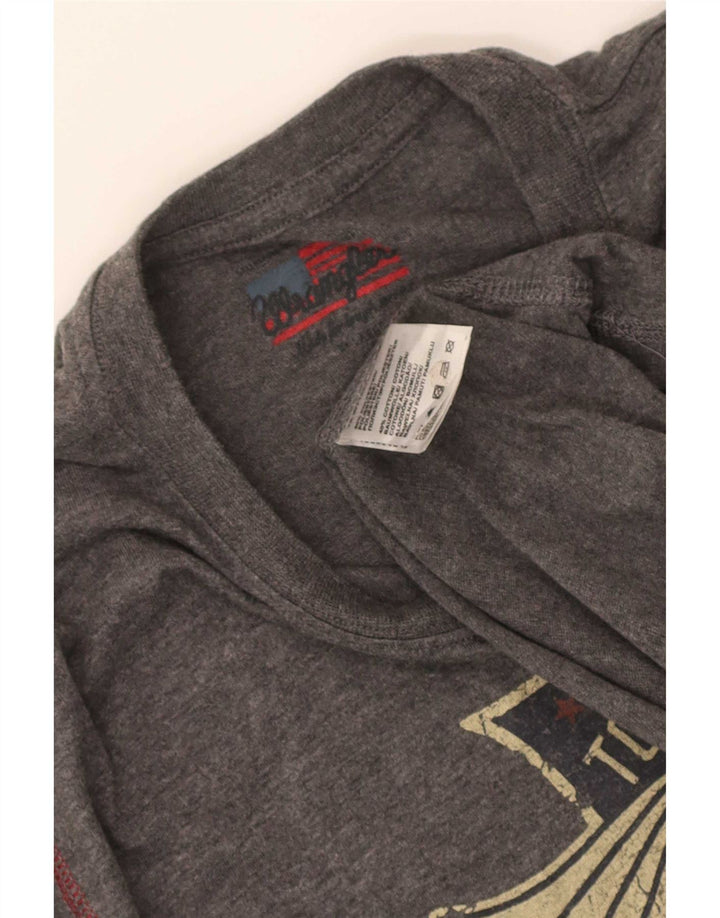 Wrangler Mens Graphic T-Shirt Top XL Grey Polyester