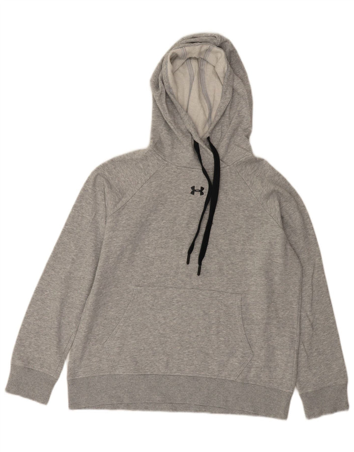 Under Armour Womens Oversized Hoodie Jumper UK 10 Small Grey Flecked
