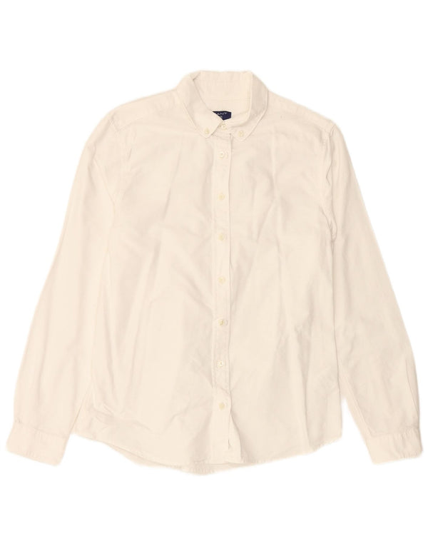 GANT Womens Shirt UK 12 Medium White Cotton