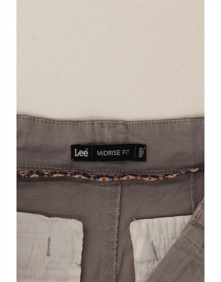 LEE Womens Mid Rise Chino Shorts W34 Large  Grey Cotton Vintage Lee and Second-Hand Lee from Messina Hembry 