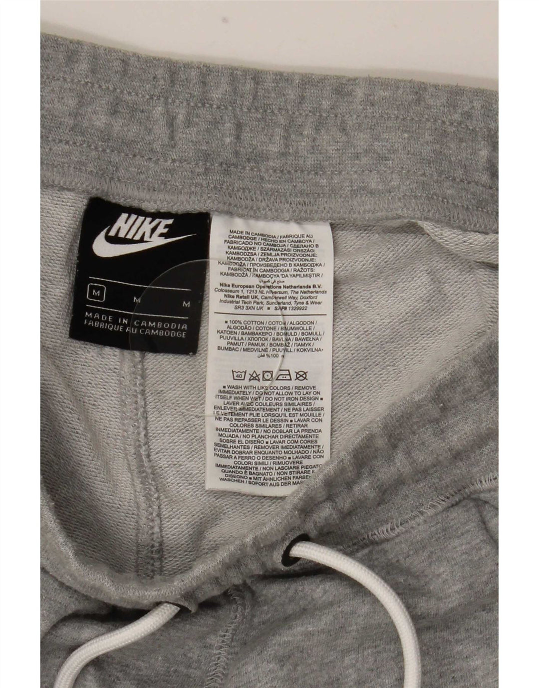 Nike Mens Graphic Sport Shorts Medium Grey Flecked Cotton