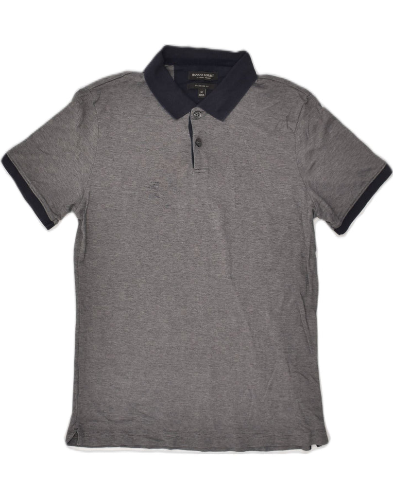 BANANA REPUBLIC Mens Standard Fit Polo Shirt Medium Grey Cotton | Vintage Banana Republic | Thrift | Second-Hand Banana Republic | Used Clothing | Messina Hembry 