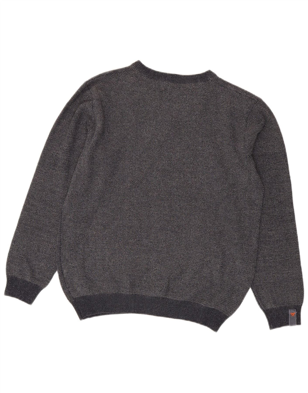 Avirex Mens V-Neck Jumper Sweater Large Grey Viscose