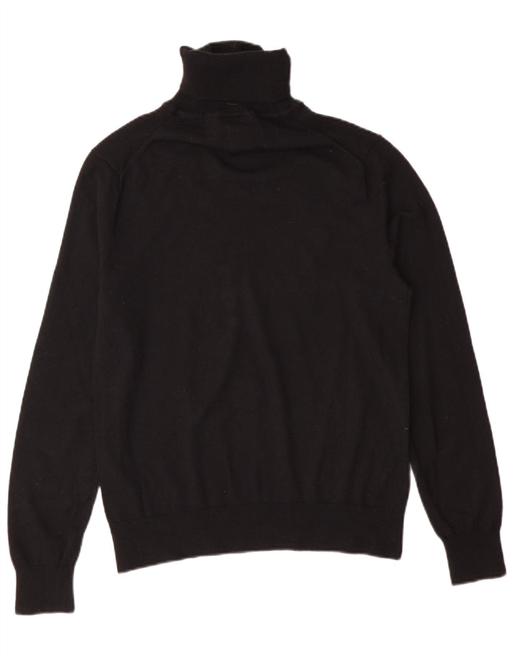 Armani Exchange Mens Roll Neck Jumper Sweater Small Black Virgin Wool