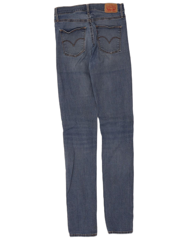 Levi's Womens Slimming Skinny Jeans W27 L34 Blue Cotton