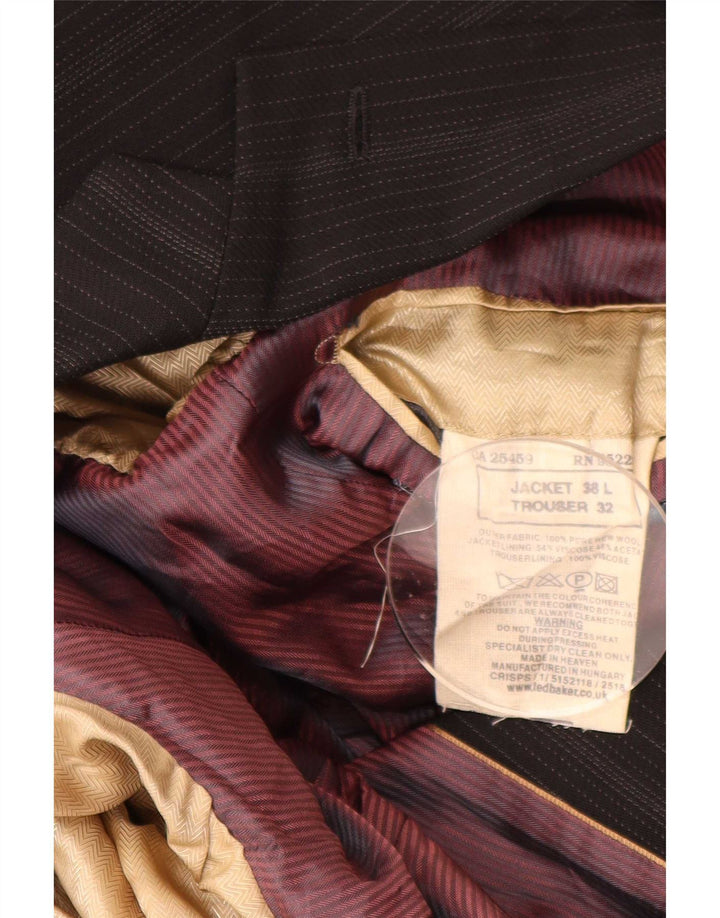 Ted Baker Mens 2 Button Blazer Jacket UK 38 Medium Black Striped New Wool