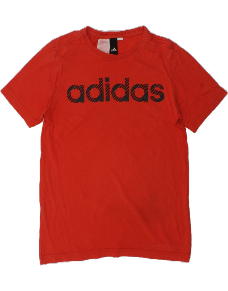 ADIDAS Boys Graphic T-Shirt Top 12-13 Years Red | Vintage Adidas | Thrift | Second-Hand Adidas | Used Clothing | Messina Hembry 