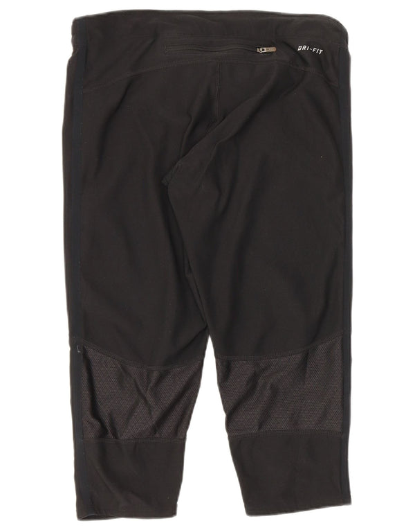 Nike Womens Capri Leggings UK 8 Small Black Spotted Polyester