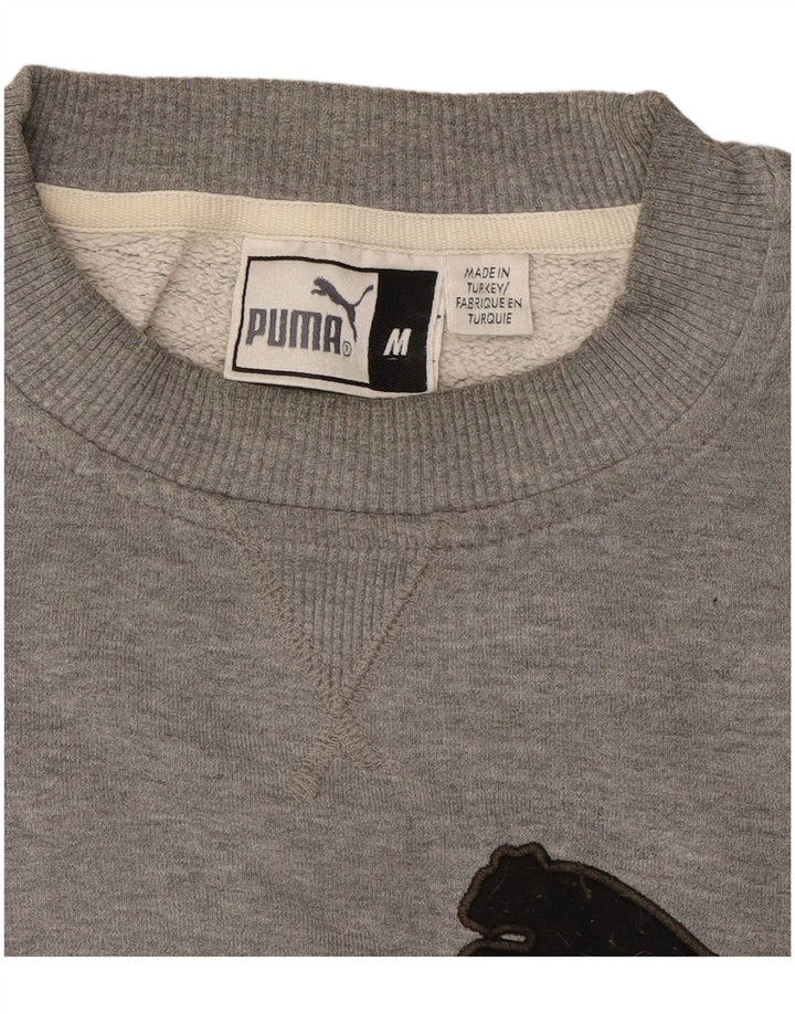 PUMA Mens Graphic Sweatshirt Jumper Medium Grey