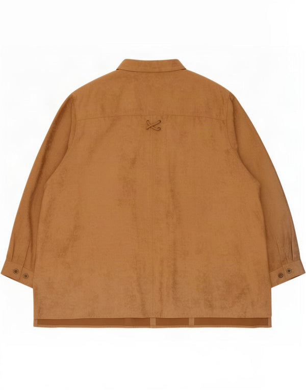 Ulla Popken Womens Loose Fit Overshirt Shirt Blouse UK 32/34 6XL Beige