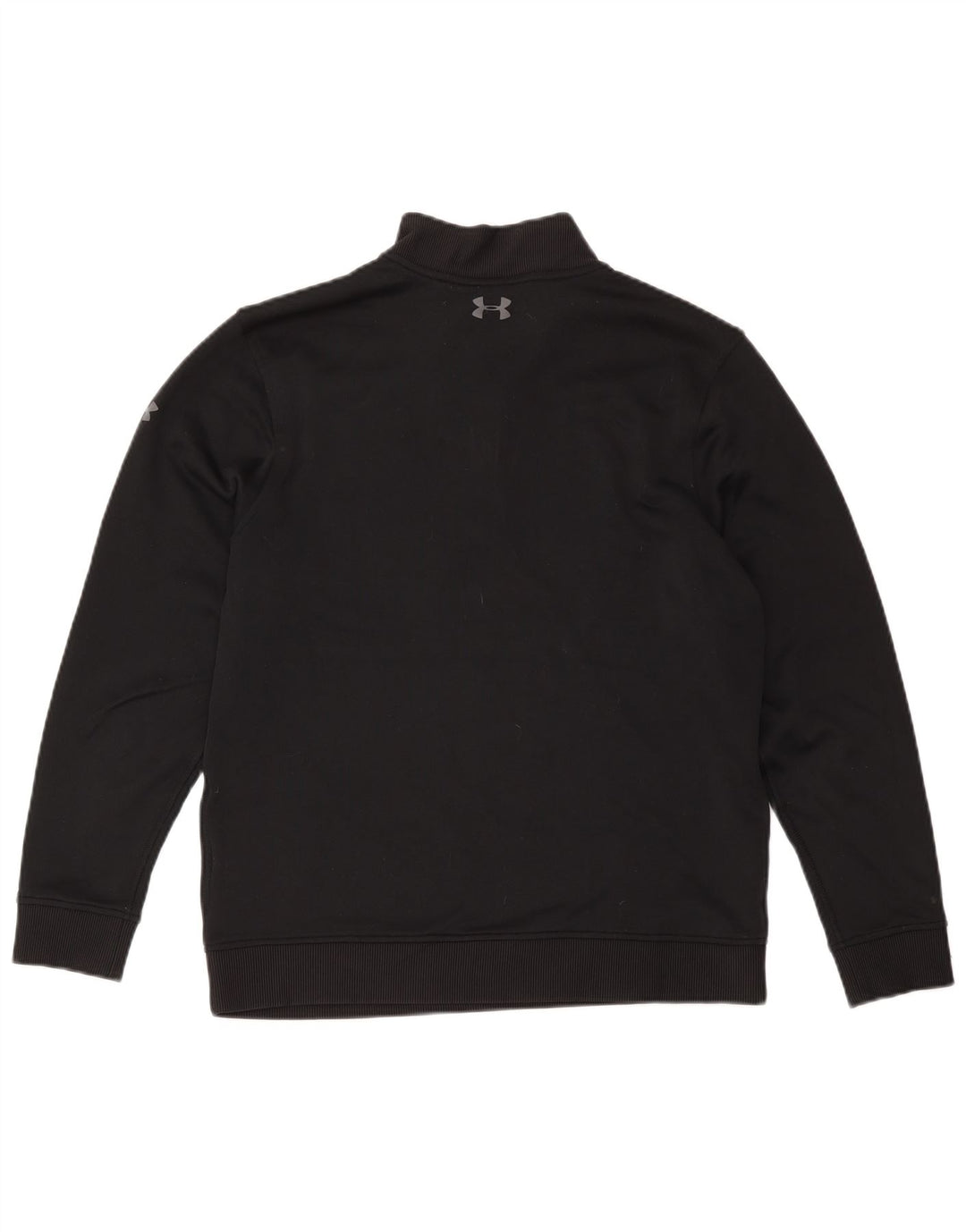 Under Armour Mens Zip Neck Sweatshirt Jumper Medium Black Polyester