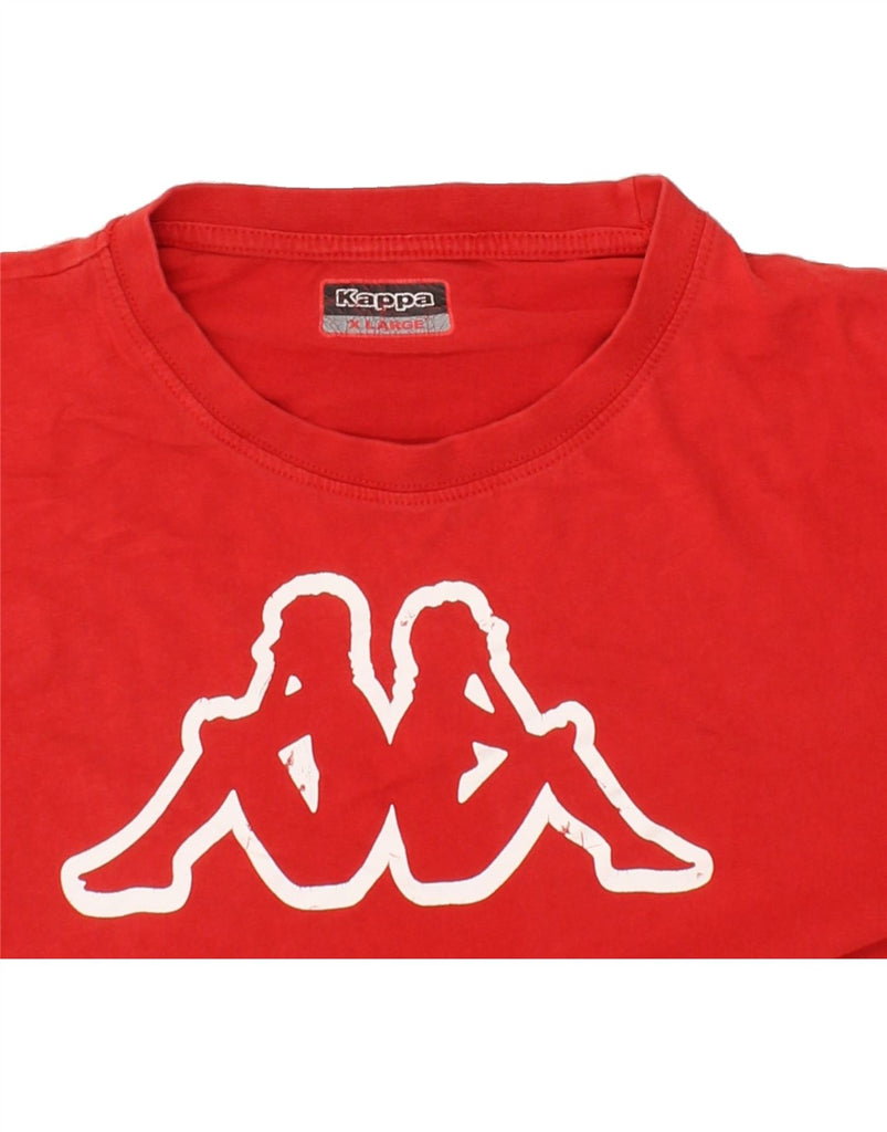 KAPPA Mens Graphic T-Shirt Top XL Red Vintage Kappa and Second-Hand Kappa from Messina Hembry 