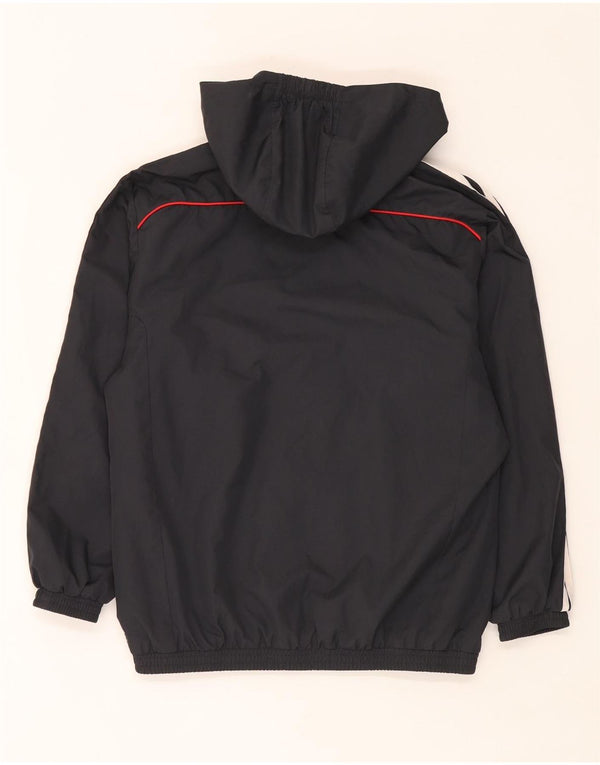 Adidas Boys Munster Rugby Hooded Windbreaker Jacket 11-12 Years Black