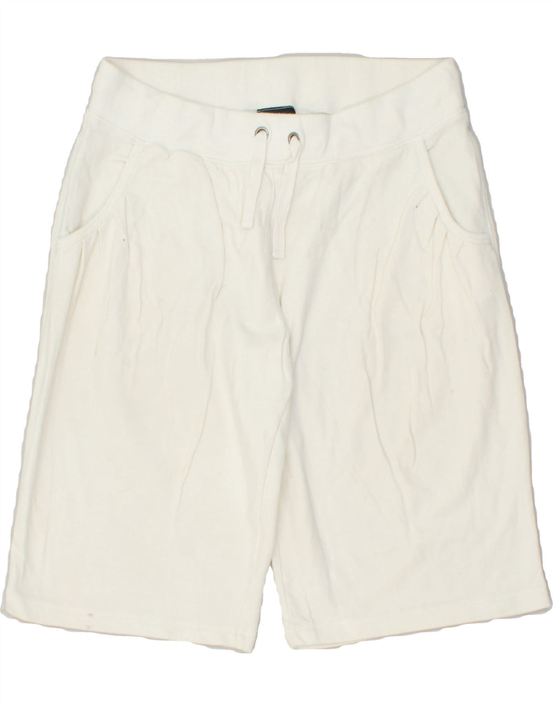 MOSSIMO Womens Sport Shorts UK 12 Medium White Cotton | Vintage Mossimo | Thrift | Second-Hand Mossimo | Used Clothing | Messina Hembry 