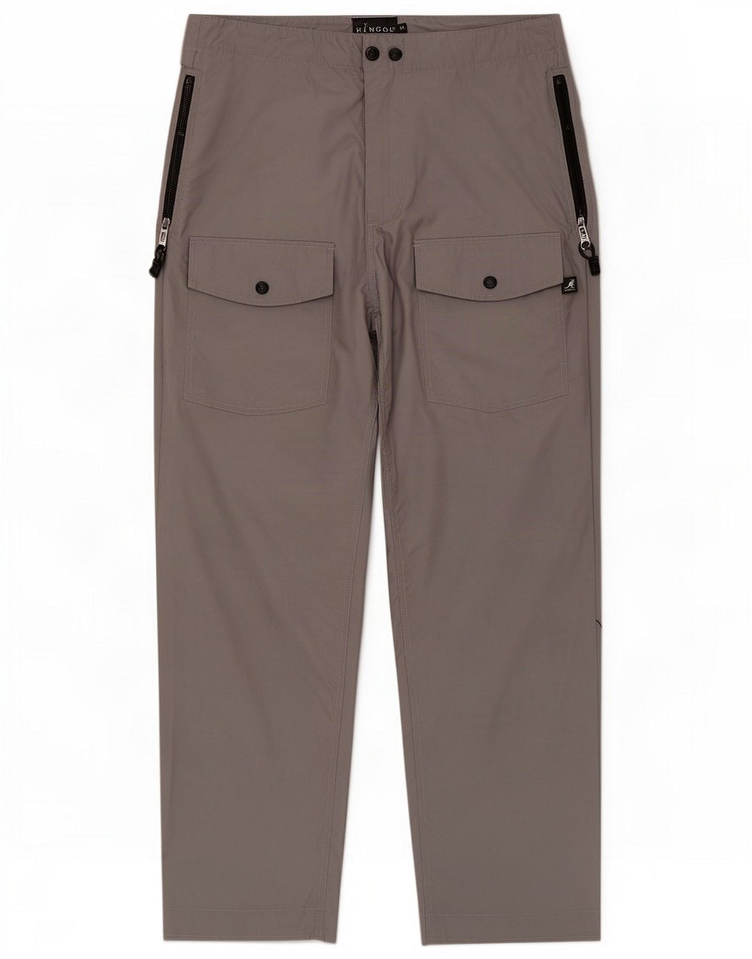 Kangol Mens Straight Cargo Trousers Medium W32 L30 Grey Polyester