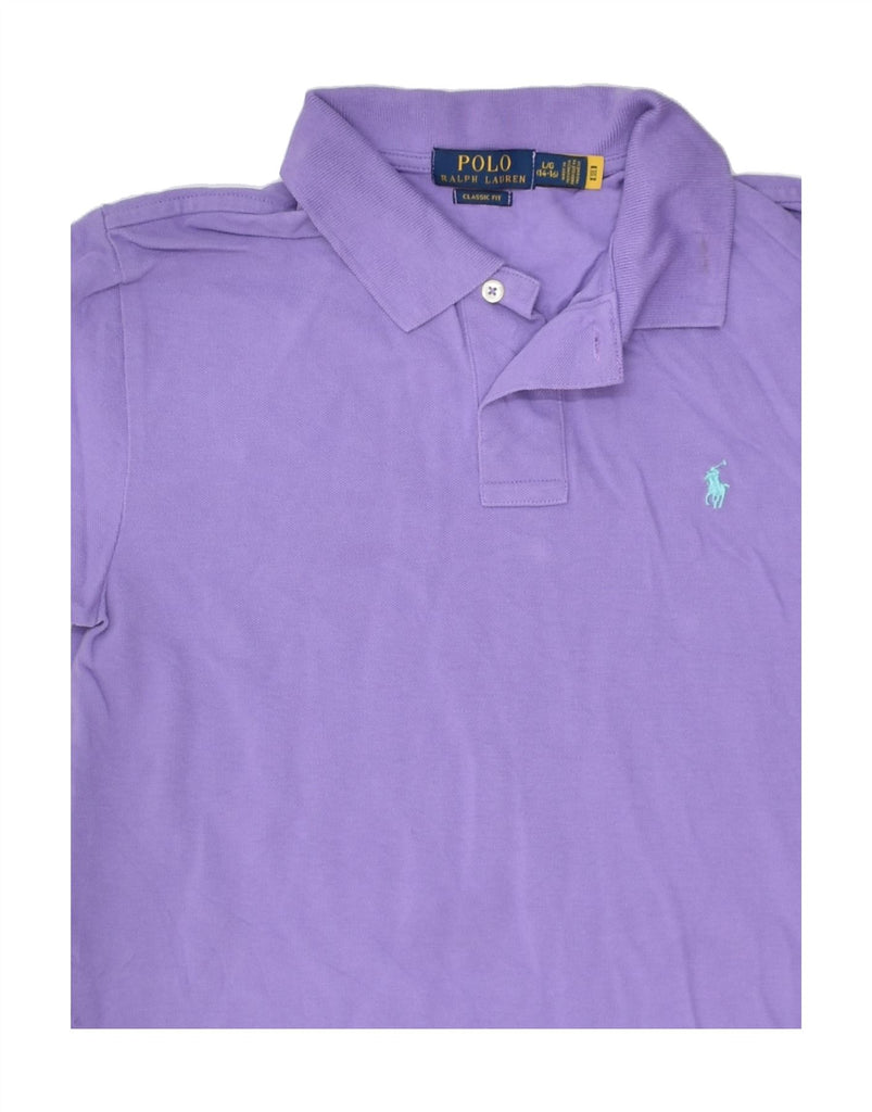 POLO RALPH LAUREN Boys Classic Fit Polo Shirt 14-15 Years Large Purple | Vintage Polo Ralph Lauren | Thrift | Second-Hand Polo Ralph Lauren | Used Clothing | Messina Hembry 