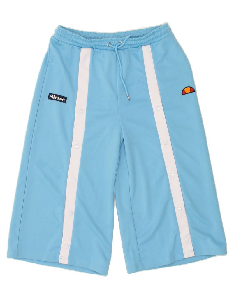 ELLESSE Womens Bermuda Sport Shorts UK 12 Medium Blue Polyester | Vintage Ellesse | Thrift | Second-Hand Ellesse | Used Clothing | Messina Hembry 