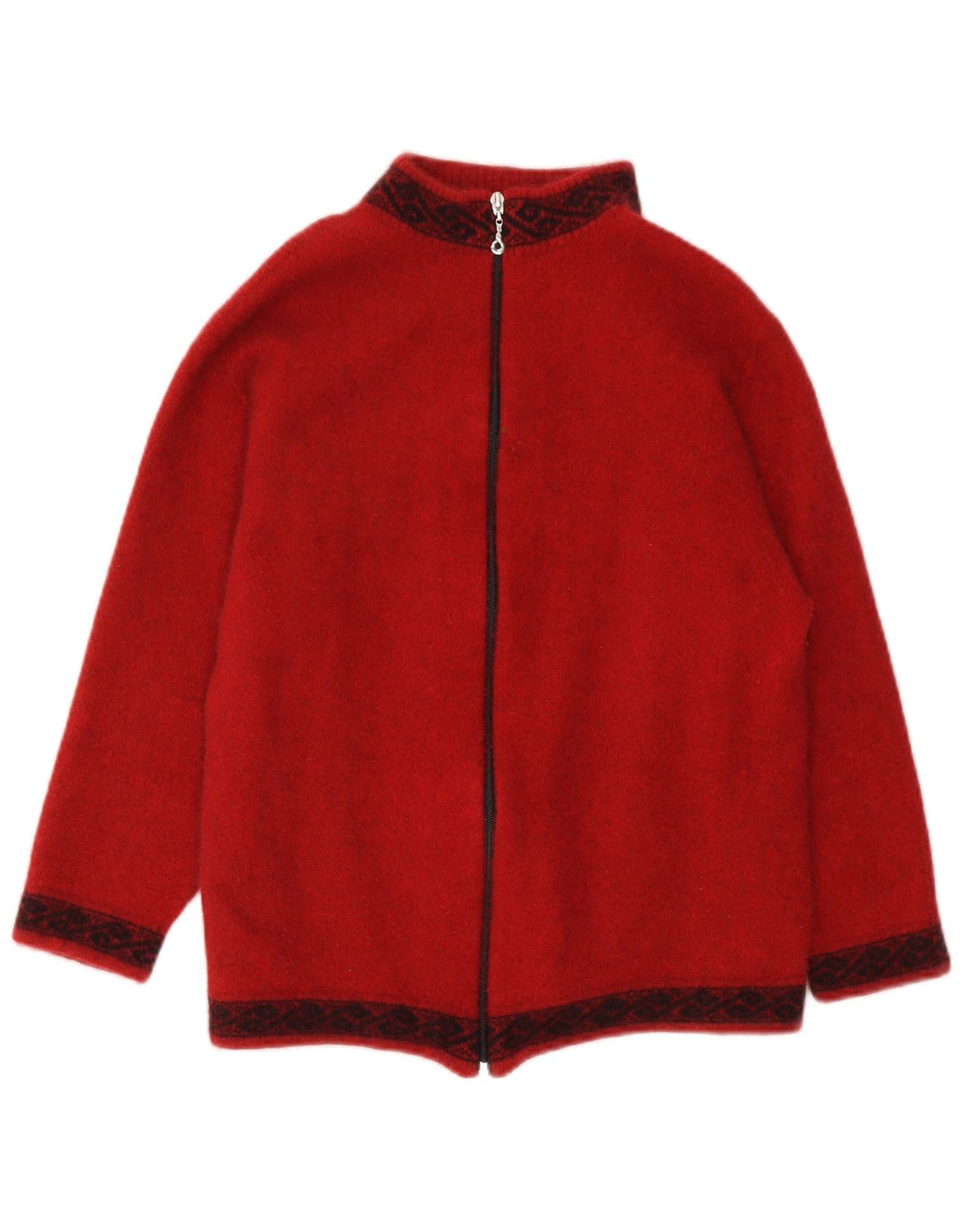 Lothlorian  Womens Cardigan Sweater UK 18 XL Red Geometric