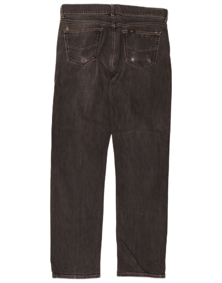 Rifle Mens Straight Jeans W34 L32 Grey Cotton