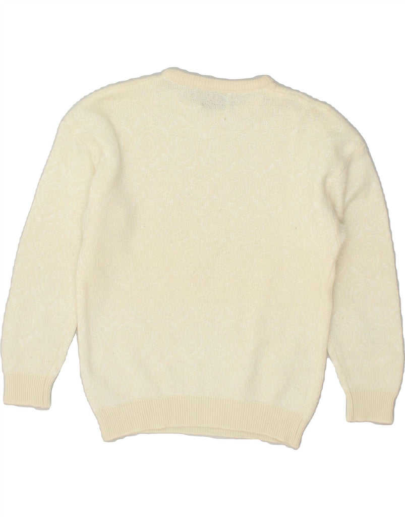 BENETTON Girls Boat Neck Jumper Sweater 12-13 Years Large Off White | Vintage Benetton | Thrift | Second-Hand Benetton | Used Clothing | Messina Hembry 