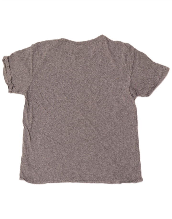 Nike Mens Athletic Cut T-Shirt Top Medium Grey Flecked Cotton