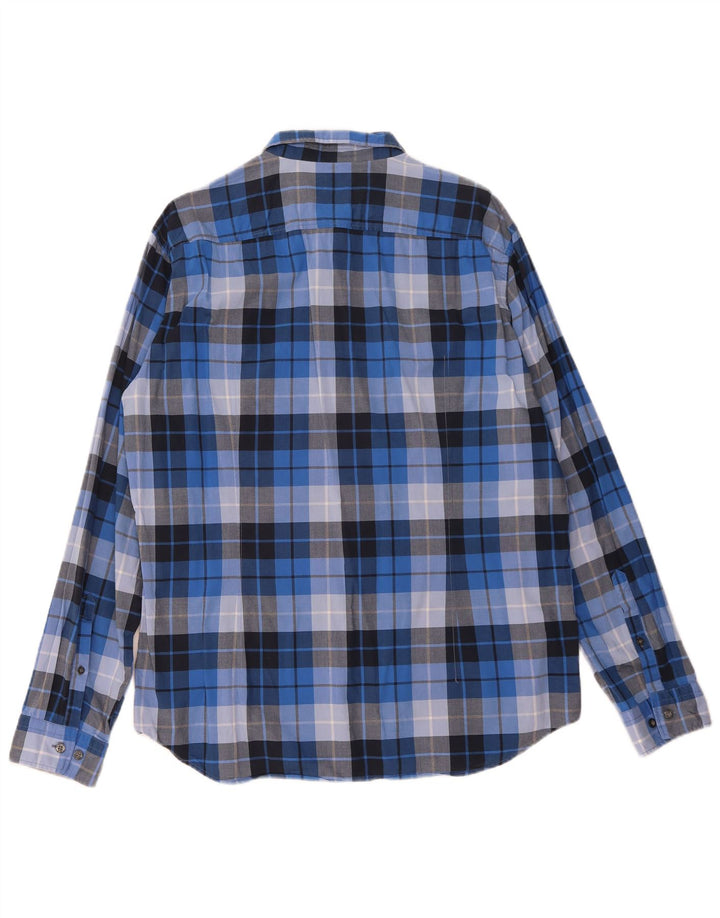 Hugo Boss Mens Regular Fit Shirt XL Blue Check Cotton