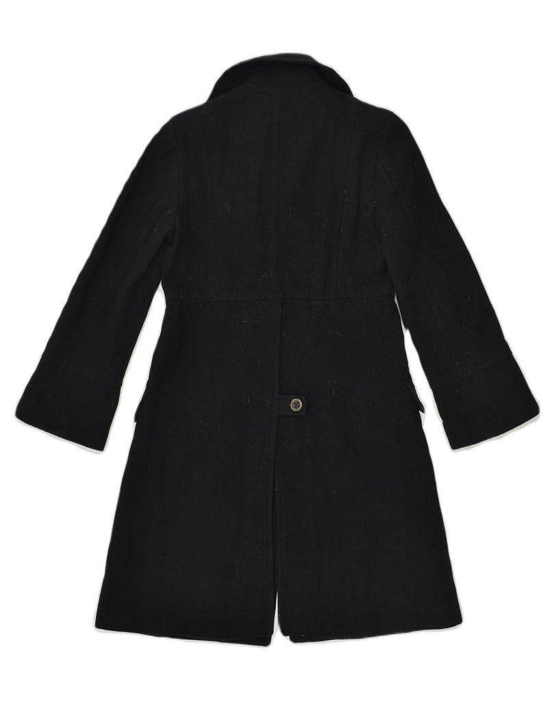 STEFANEL Womens Overcoat IT 42 Medium Black Wool | Vintage Stefanel | Thrift | Second-Hand Stefanel | Used Clothing | Messina Hembry 