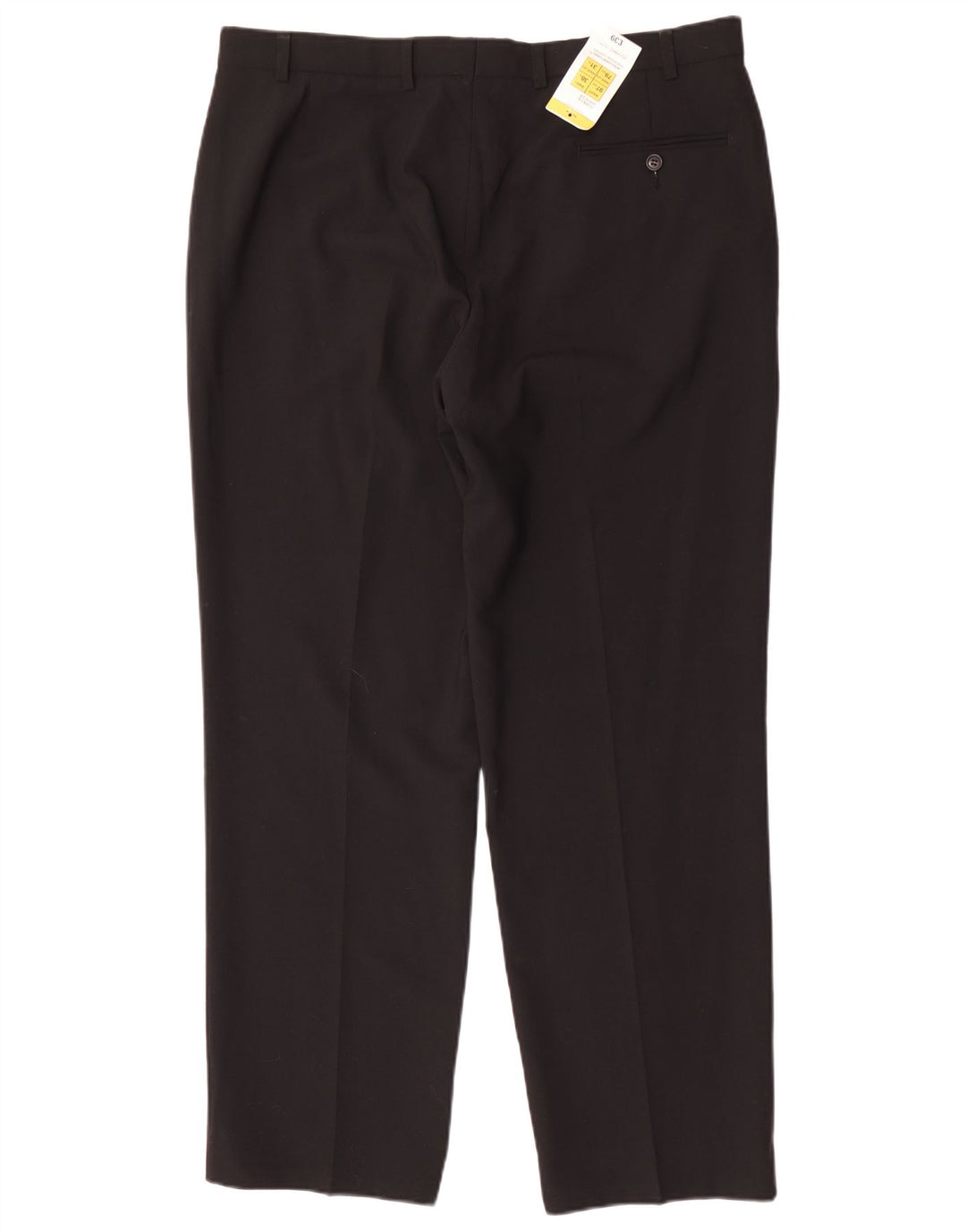 Marks & Spencer Mens Straight Chino Trousers W38 L31 Black Polyester