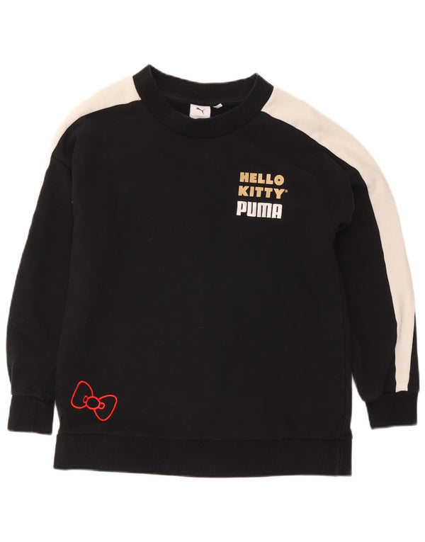 Puma Girls Hello Kitty Graphic Sweatshirt Jumper 13-14 Years XS Black