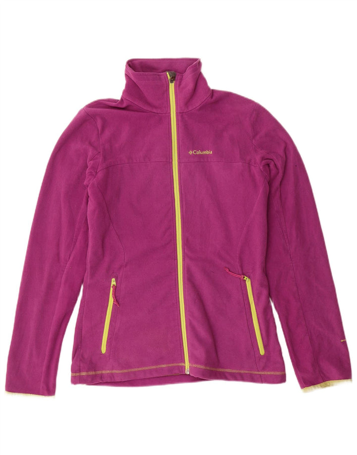 COLUMBIA Womens Omni-Wick Fleece Jacket UK 12 Medium Purple Polyester