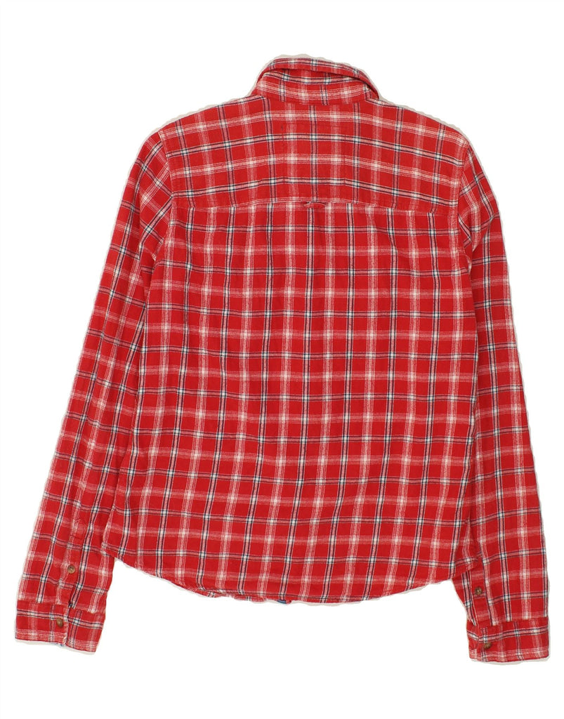 ABERCROMBIE & FITCH Womens Military Flannel Shirt UK 14 Large Red Check | Vintage Abercrombie & Fitch | Thrift | Second-Hand Abercrombie & Fitch | Used Clothing | Messina Hembry 