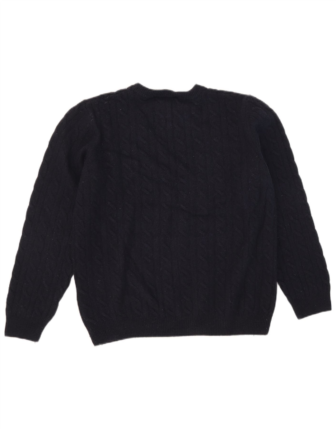 Timberland Mens Crew Neck Jumper Sweater Medium Navy Blue Wool