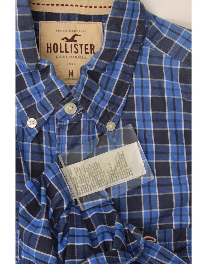 Hollister Mens Shirt Medium Blue Check Cotton