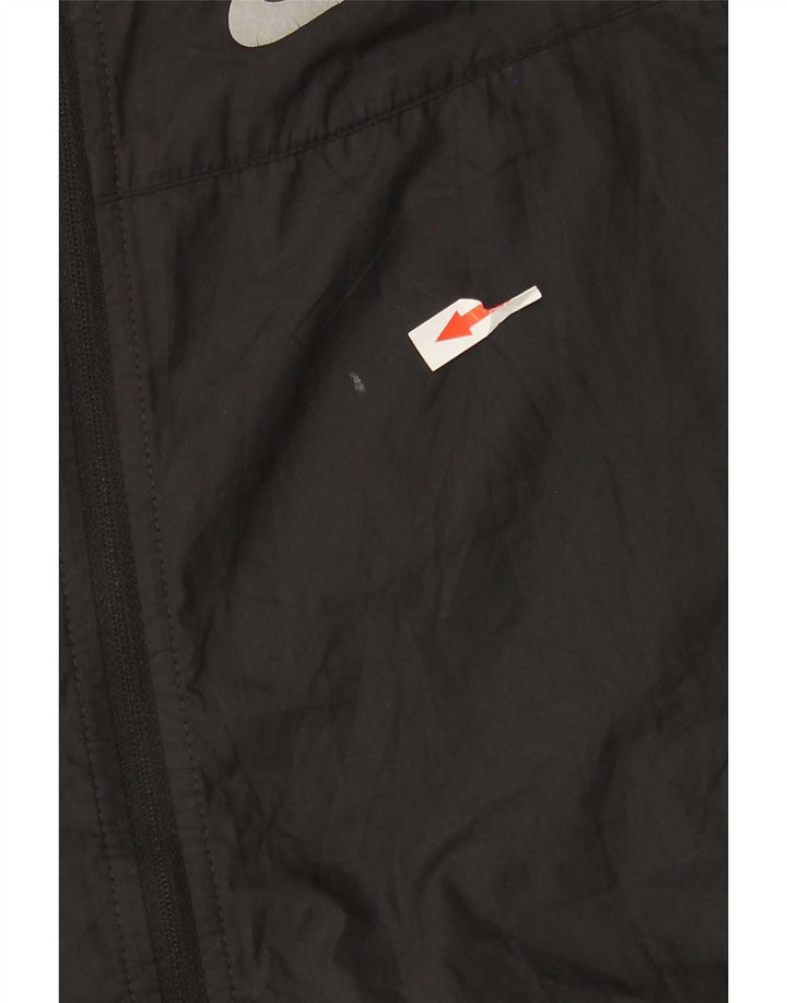 Nike Womens Hooded Rain Jacket UK 6 XS Black Polyester