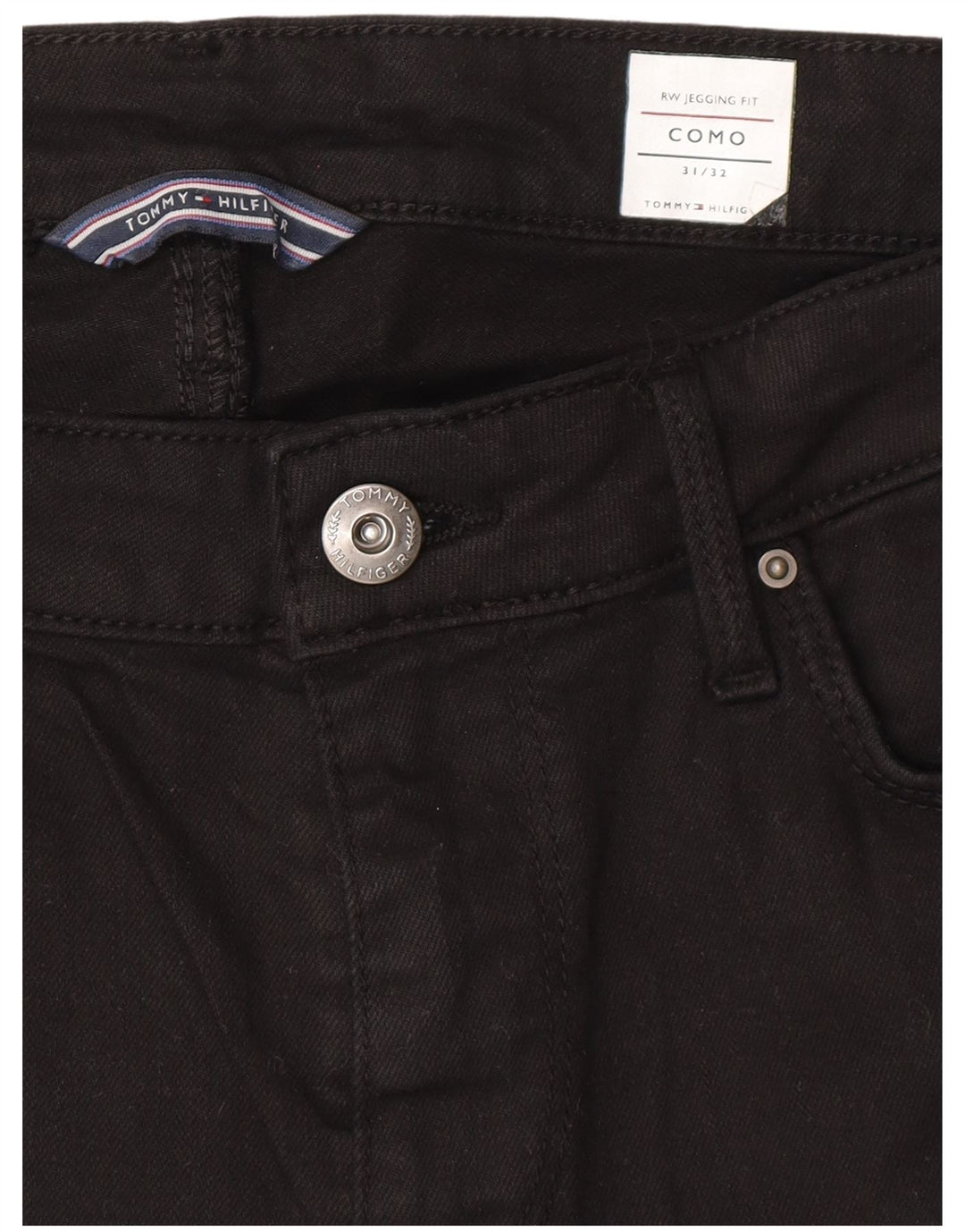 Tommy Hilfiger Womens Como Jegging Jeans W31 L32 Black Cotton