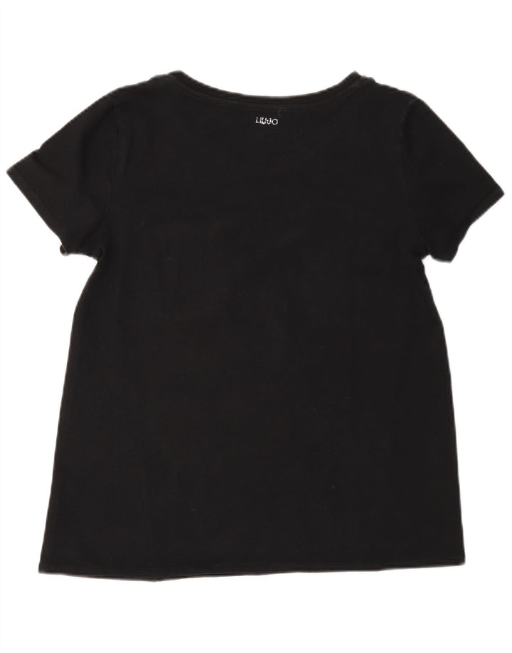 Liu Jo Womens T-Shirt Top UK 12 Medium Navy Blue Colourblock