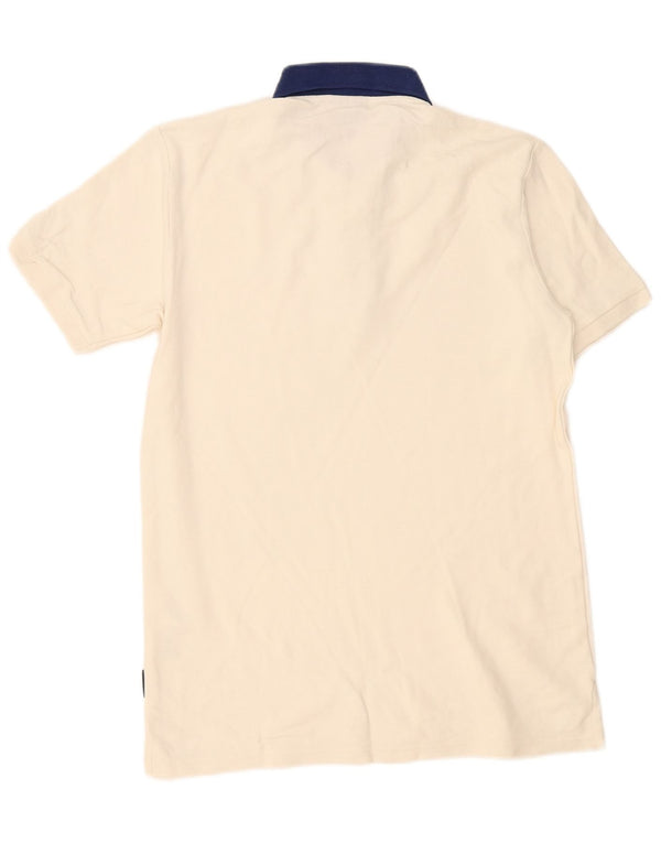 Ellesse Mens Polo Shirt Small Off White Cotton