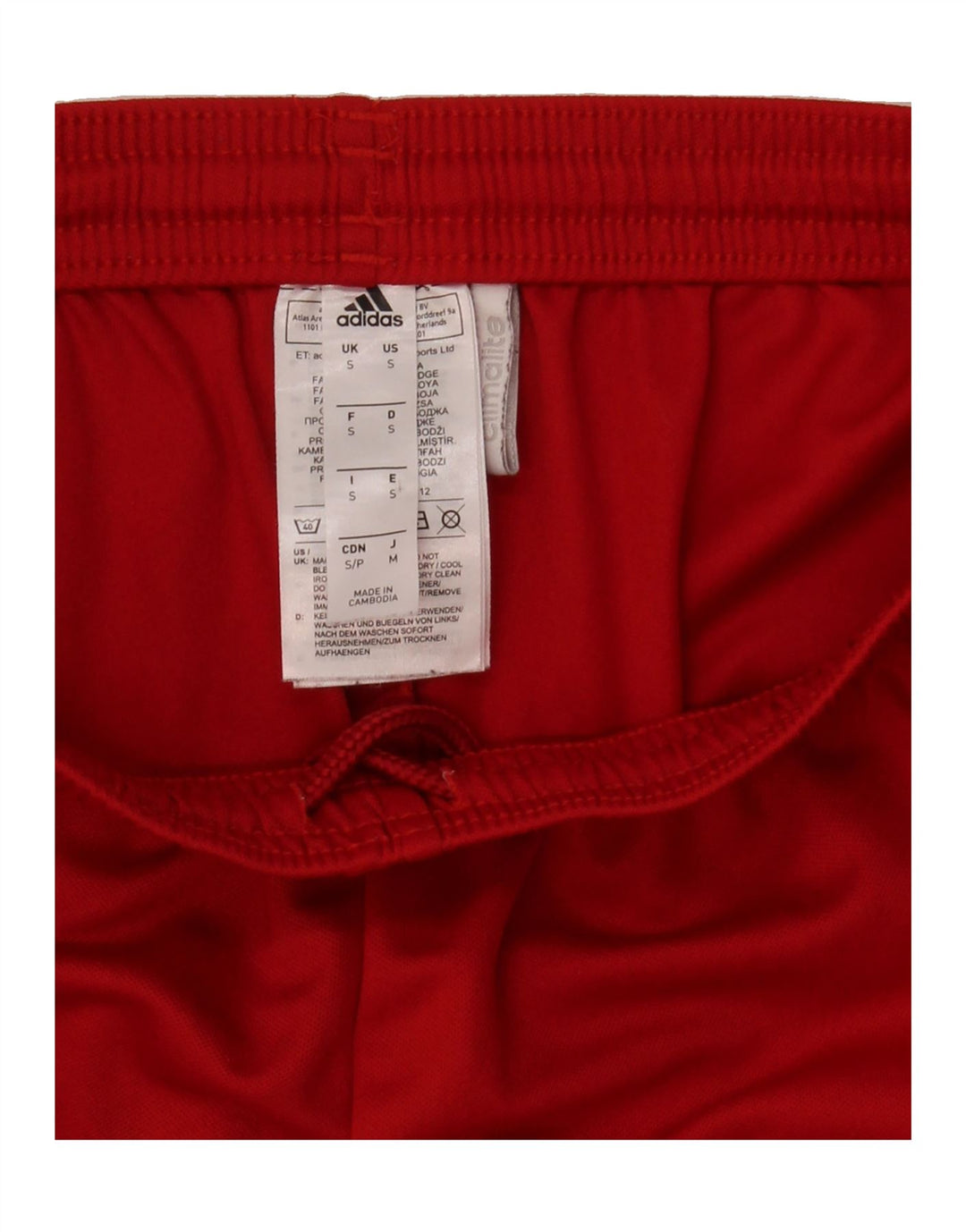 ADIDAS Womens Climalite Sport Shorts UK 8 Small  Red Polyester Vintage Adidas and Second-Hand Adidas from Messina Hembry 