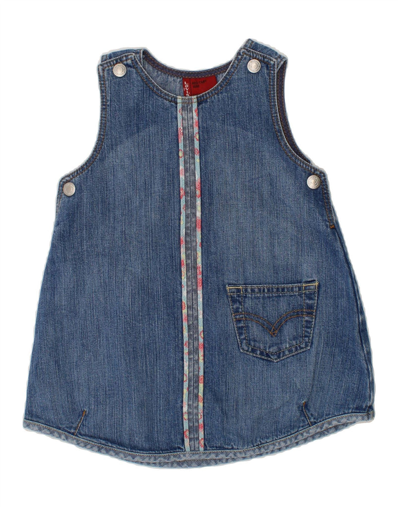 LEVI'S Baby Girls Sleeveless Denim Dress 12-18 Months Blue Cotton Vintage Levi's and Second-Hand Levi's from Messina Hembry 
