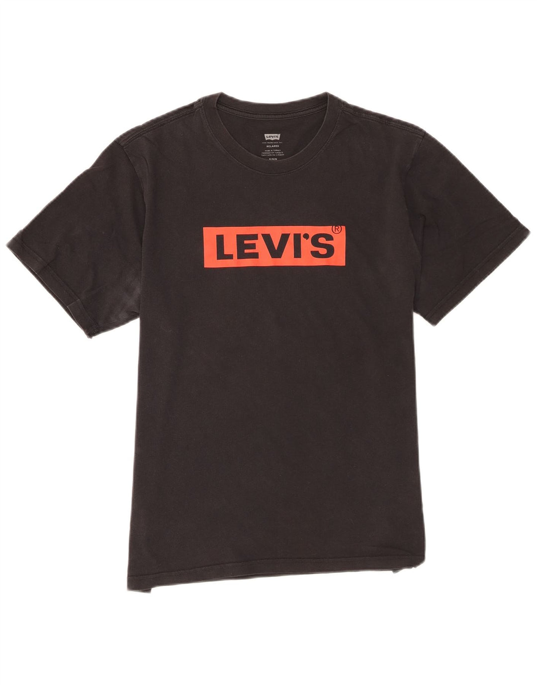 Levi's Mens Relaxed Fit Graphic T-Shirt Top Medium Black Cotton