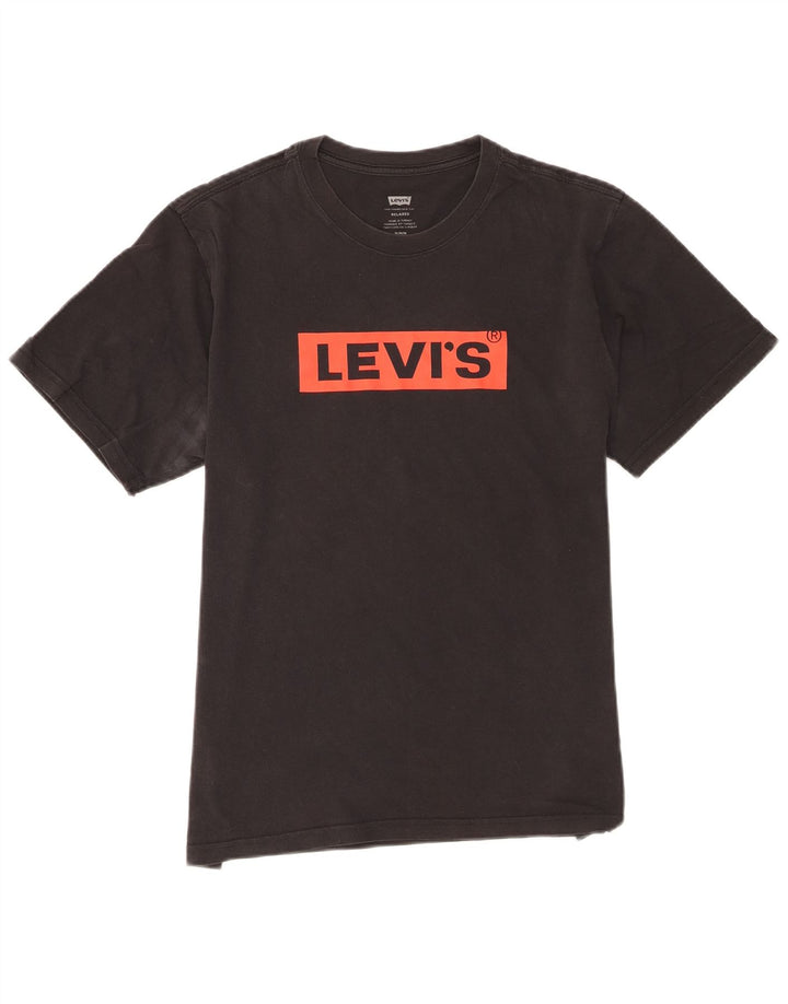 Levi's Mens Relaxed Fit Graphic T-Shirt Top Medium Black Cotton