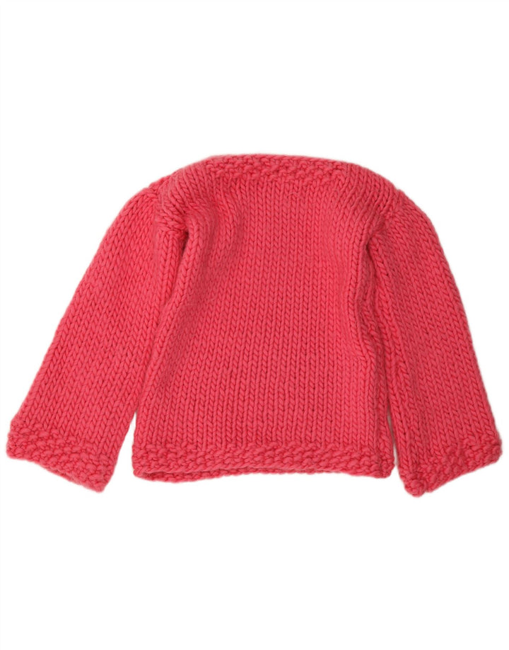 Vintage Womens Boat Neck Jumper Sweater UK 12 Medium Pink